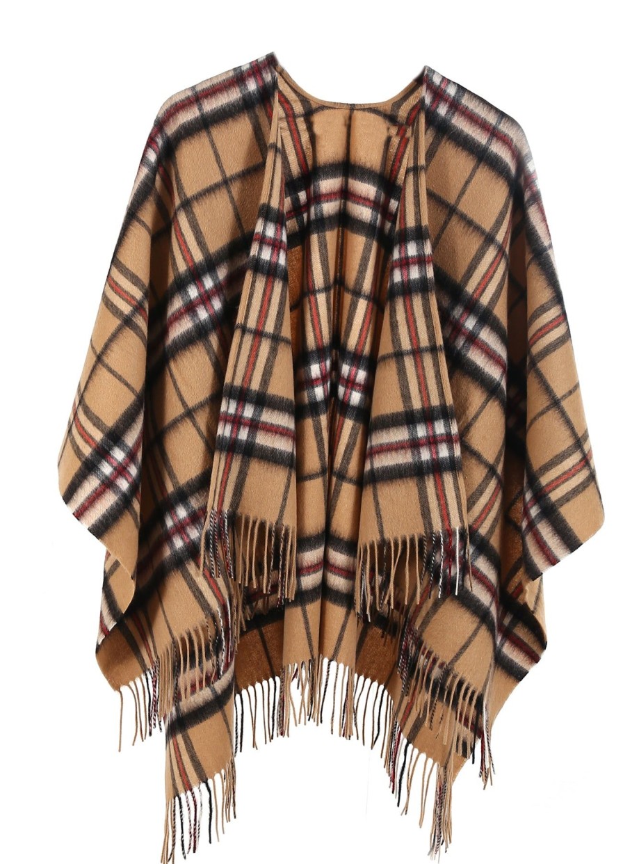 Capes Edinburgh Cashmere  | Thomson Camel Cape 100% Pure Lambswool