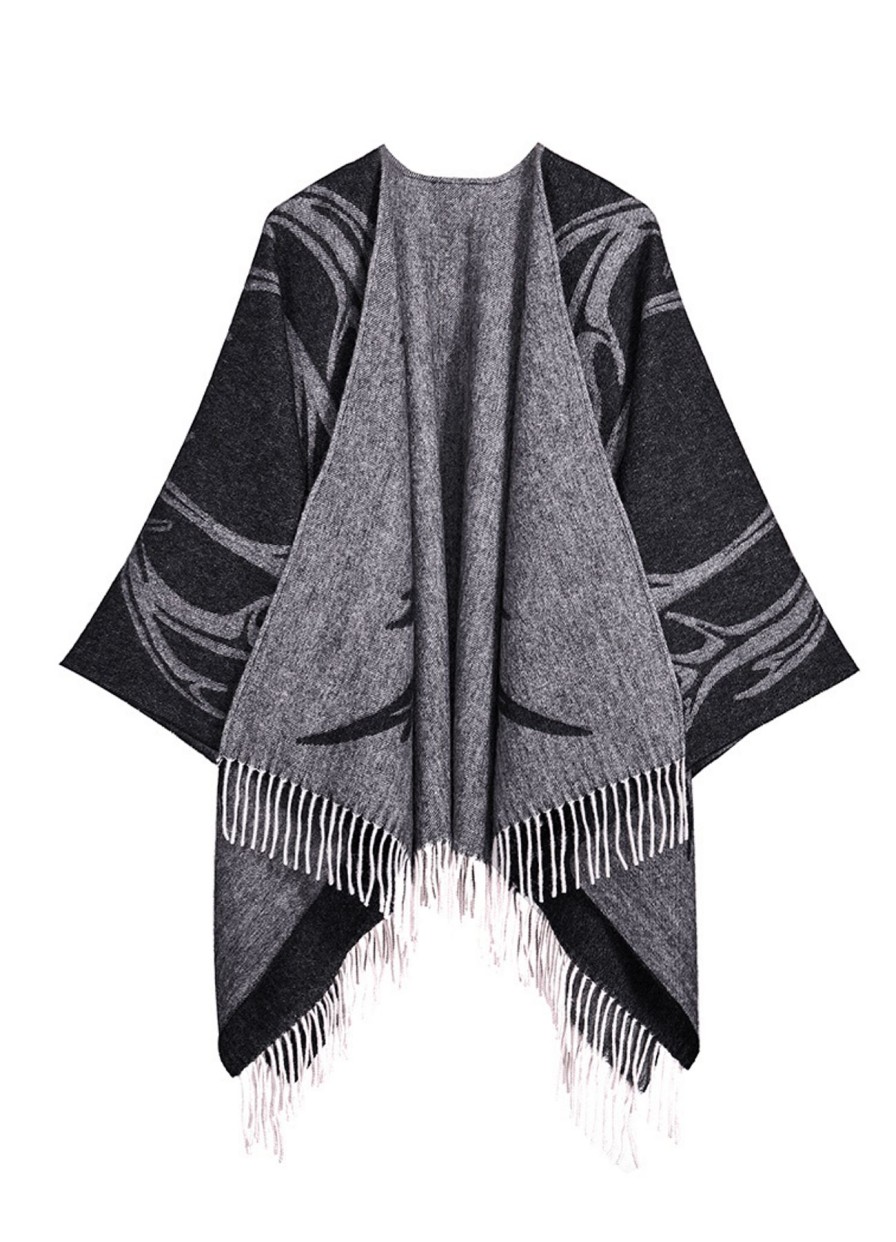 Capes Edinburgh Cashmere  | Stag Grey Cape 100% Pure Lambswool